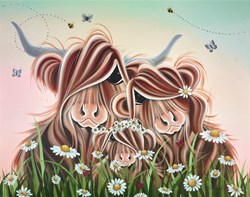 Hazy Daisy by Jennifer Hogwood - Embellished Canvas on Board sized 28x22 inches. Available from Whitewall Galleries