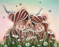 Hazy Daisy by Jennifer Hogwood - Embellished Canvas on Board sized 28x22 inches. Available from Whitewall Galleries
